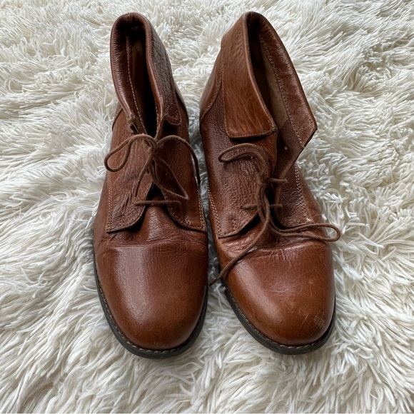 Steve Madden Stingrei Brown Leather Foldover Ankle Boots Size 9 - Picture 7 of 12